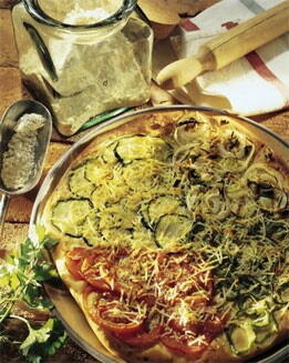 PIZZA VEGETAL A LAS FINAS HIERBAS