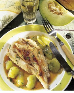 PECHUGAS DE PAVO CON MELÓN