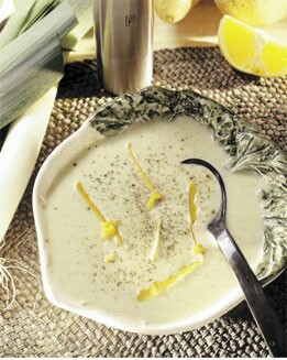 CREMA DE PUERROS A LA NARANJA