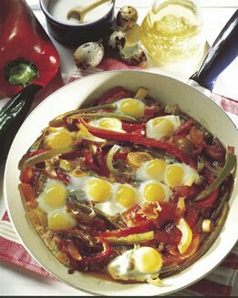 FRITADA DE HUEVOS CON PIMIENTOS