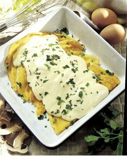 CREPES DE HIGADITOS Y CHAMPIÑONES