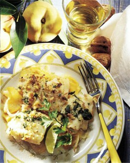 FILETES DE GALLO EN SALSA DE MELOCOTÓN