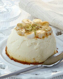 FLAN DE AJOS TIERNOS CONFITADOS CON QUESO DE CABRA
