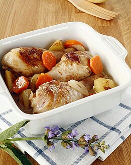 MUSLOS DE POLLO AL VINO