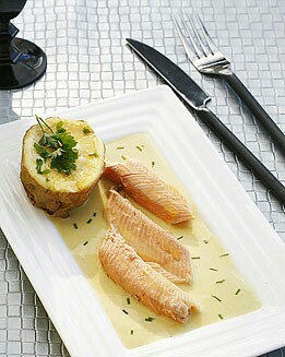 TRUCHAS CON SALSA DE MOSTAZA