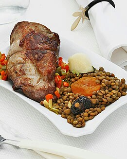 SOLOMILLO DE CERDO CON LENTEJAS