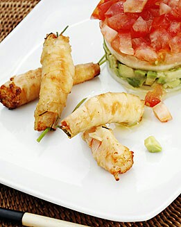 BRIUAT DE LANGOSTINOS CON TARTAR DE TOMATE