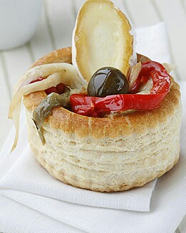 TARTALETA DE ESCALIVADA CON QUESO DE CABRA