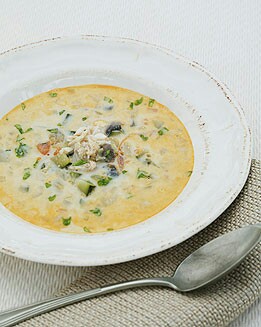 CREMA DE BUEY DE MAR CON VERDURAS
