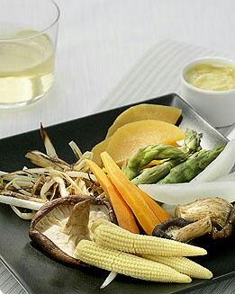 VERDURAS AL VAPOR CON SALSA DE NARANJA
