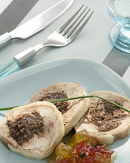 FIAMBRE DE PAVO CON CHUTNEY DE MANZANA