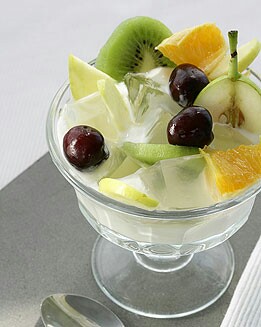 ENSALADA DE FRUTAS CON GELATINA DE AZAHAR