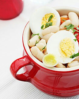 ALUBIAS BLANCAS CON PIMIENTOS ASADOS