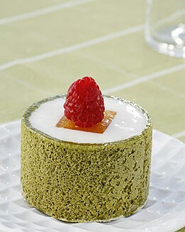 TARTA DE ARROZ CON LECHE Y BIZCOCHO VERDE