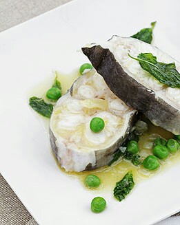 CONGRIO GUISANTES Y HIERBABUENA
