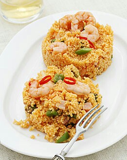 CAMARONES PICANTES CON CUSCUS