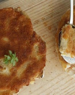 VIEIRAS RELLENAS DE JAMÓN Y GAMBAS