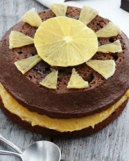 TARTA DE CHOCOLATE Y NARANJA