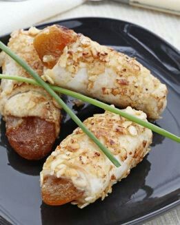 ROLLITOS DE POLLO RELLENOS DE ALBARICOQUES