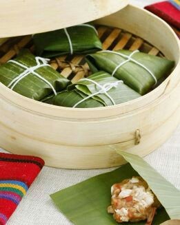 TAMALES EN HOJA DE PLÁTANO