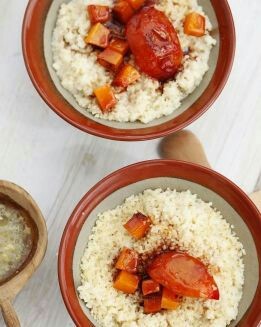 CUSCUS CON LECHE Y FRUTAS