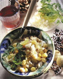 PUCHERO DE GARBANZOS CON HINOJO