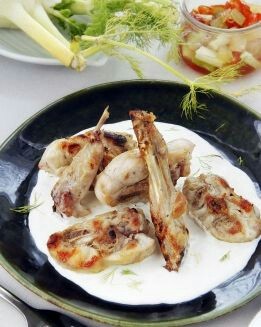 CONEJO A LA PARRILLA CON CHUTNEY