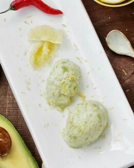 HELADO DULCE DE AGUACATE Y LIMÓN