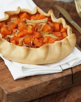 TARTALETA DE CALABAZA Y CEBOLLA