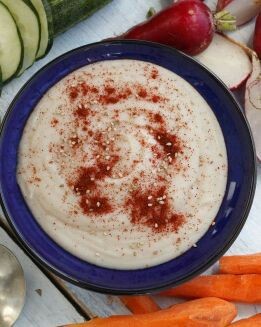 HUMMUS DE ALUBIAS CON VERDURAS