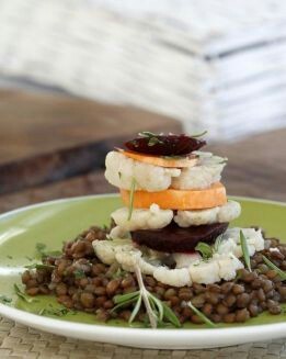 ENSALADA DE VERDURAS CON LENTEJAS