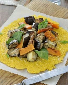 POLENTA CON BERENJENAS