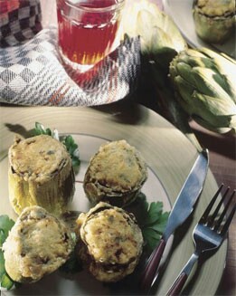 ALCACHOFAS RELLENAS DE BACALAO