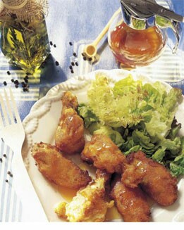 ALITAS DE POLLO CON MIEL