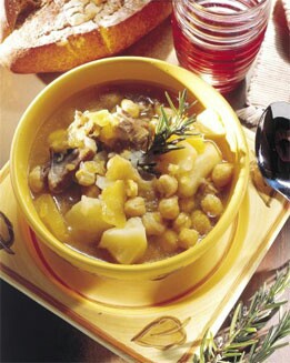CALDERETA DE GARBANZOS Y CORDERO
