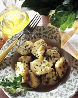 BUÑUELOS DE PATATA Y ESPINACAS