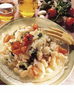 ENSALADA DE ALUBIAS Y BACALAO