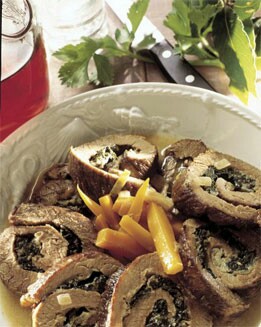 ALETA RELLENA DE ESPINACAS EN SU JUGO